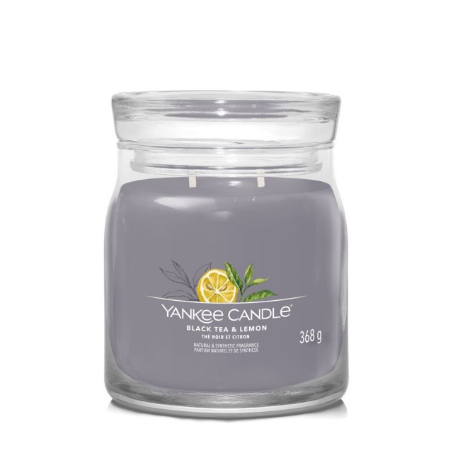 Yankee Candle Lumanare Parfumata Borcan Mediu Signature Black Tea & Lemon Yankee Candle Lumanare Parfumata Borcan Mediu Signature Black Tea & Lemon