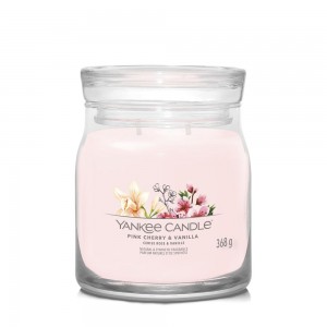 Yankee Candle Lumanare Parfumata Borcan Mediu Signature Pink Cherry & Vanilla Yankee Candle Lumanare Parfumata Borcan Mediu Signature Pink Cherry & Vanilla