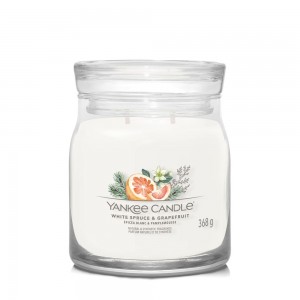 Yankee Candle Lumanare Parfumata Borcan Mediu Signature White Spruce & Grapefruit Yankee Candle Lumanare Parfumata Borcan Mediu Signature White Spruce & Grapefruit