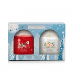 Yankee Candle Set 2 Lumanari Parfumate Borcan Mediu Signature Christmas Eve & White Spruce Grapefruit