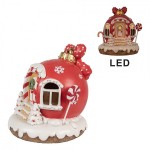 Casuta decorativa cu LED "Gingerbread House" 14x12x14 cm, Clayre&Eef