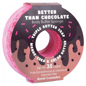 Spumant cu burete exfoliant pentru dus DONUT Better Than Chocolate 165g, Bomb Cosmetics Spumant cu burete exfoliant pentru dus DONUT Better Than Chocolate 165g, Bomb Cosmetics