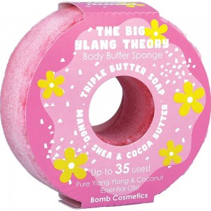 Spumant cu burete exfoliant pentru dus DONUT The Big Ylang Theory 165g, Bomb Cosmetics Spumant cu burete exfoliant pentru dus DONUT The Big Ylang Theory 165g, Bomb Cosmetics