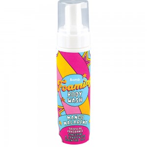 Gel de dus spuma cu uleiuri esentiale mandarine si santal Mango Macarena 250ml, Bomb Cosmetics Gel de dus spuma cu uleiuri esentiale mandarine si santal Mango Macarena 250ml, Bomb Cosmetics