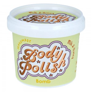 Exfoliant Vegan pentru corp Milk & Honey, Bomb Cosmetics, 375g Exfoliant Vegan pentru corp Milk & Honey, Bomb Cosmetics, 375g