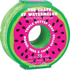 Spumant cu burete exfoliant pentru dus DONUT The Shape of Watermelon 165g, Bomb Cosmetics Spumant cu burete exfoliant pentru dus DONUT The Shape of Watermelon 165g, Bomb Cosmetics