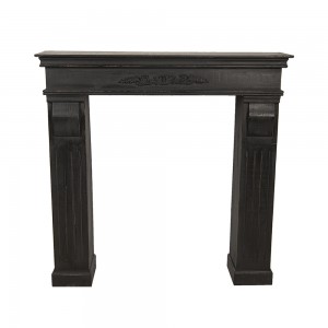 Rama/masca decorativa din lemn pentru semineu, 100x22x99 cm, Clayre & Eef Rama/masca decorativa din lemn pentru semineu, 100x22x99 cm, Clayre & Eef