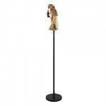 Lampadar cu picior negru decor papagal auriu "Golden Parrot" Ø 25x139 cm E27/max 1x60W, Clayre & Eef