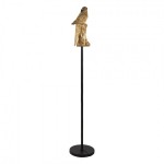 Lampadar cu picior negru decor papagal auriu "Golden Parrot" Ø 25x139 cm E27/max 1x60W, Clayre & Eef