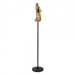 Lampadar cu picior negru decor papagal auriu "Golden Parrot" Ø 25x139 cm E27/max 1x60W, Clayre & Eef