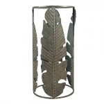 Set 2 masute decorative "Copper Leaves" Ø 39x82 / Ø 31x72 cm, Clayre & Eef