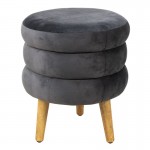 Taburet "Grey Pouf" Ø 38x44 cm, Clayre & Eef