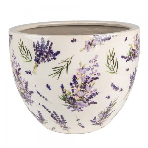 Ghiveci ceramic decor Lavanda Ø 25x19 cm, Clayre & Eef Ghiveci ceramic decor Lavanda Ø 25x19 cm, Clayre & Eef