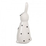  Decoratiune Iepuras Paste "Black & White Bunny" 5x4x13cm, Clayre&Eef
