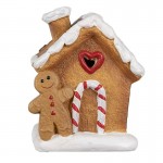 Decoratiune Casuta de turta dulce "Gingerbread House" 11x7x16 cm, Clayre&Eef