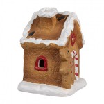 Decoratiune Casuta de turta dulce "Gingerbread House" 11x7x16 cm, Clayre&Eef