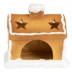 Suport casuta pentru lumanare Tealight "Gingerbread House" 11x8x10 cm, Clayre&Eef