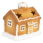 Suport casuta pentru lumanare Tealight "Gingerbread House" 11x8x10 cm, Clayre&Eef