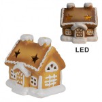 Casuta decorativa cu LED "Gingerbread House" 11x9x11 cm, Clayre&Eef