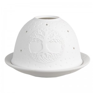 Suport pentru lumanare Tealight "Tree of Life" Ø 12x8 cm, Clayre & Eef Suport pentru lumanare Tealight "Tree of Life" Ø 12x8 cm, Clayre & Eef
