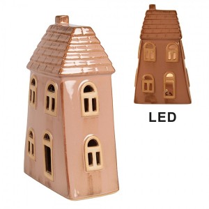 Casuta decorativa cu LED "Winter House" 10x6x16 cm, Clayre&Eef Casuta decorativa cu LED "Winter House" 10x6x16 cm, Clayre&Eef