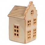 Casuta decorativa cu LED "Beige House" 6x6x11 cm, Clayre&Eef