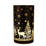 Felinar decorativ cu LED "Midnight Sparkle" Ø 8x12 cm, Clayre&Eef