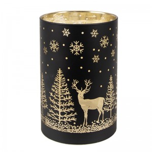 Suport decorativ cu LED "Midnight Sparkle" Ø 9x16 cm, Clayre&Eef Suport decorativ cu LED "Midnight Sparkle" Ø 9x16 cm, Clayre&Eef