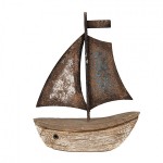 Obiect decorativ din lemn "Rustic Voyager" 9x3x11 cm, Clayre & Eef