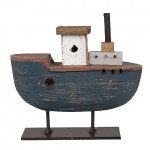 Obiect decorativ din lemn "Nautical Nostalgia" 10x3x10 cm, Clayre & Eef