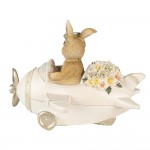 Decoratiune "Aviator Bunny" 15x11x12cm,Clayre&Eef