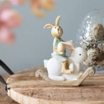 Decoratiune Paste "The Rabbit and the Snail" 10x4x11cm, Clayre&Eef