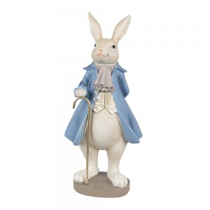 Decoratiune "Mr. Rabbit in Blue" 12x9x26cm, Clayre&Eef