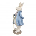 Decoratiune "Mr. Rabbit in Blue" 12x9x26cm, Clayre&Eef