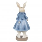 Decoratiune "Mr. Rabbit in Blue" 12x9x26cm, Clayre&Eef