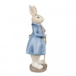 Decoratiune "Mr. Rabbit in Blue" 12x9x26cm, Clayre&Eef