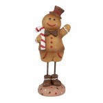 Decoratiune de Craciun "Joyful Mr. Gingerbread" 10x8x23 cm, Clayre&Eef