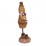 Decoratiune de Craciun "Joyful Mr. Gingerbread" 10x8x23 cm, Clayre&Eef