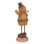 Decoratiune de Craciun "Joyful Mr. Gingerbread" 7x7x18 cm, Clayre&Eef