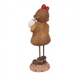 Decoratiune de Craciun "Joyful Mrs. Gingerbread" 10x8x23 cm, Clayre&Eef