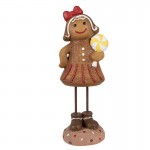 Decoratiune de Craciun "Joyful Mrs. Gingerbread" 10x8x23 cm, Clayre&Eef