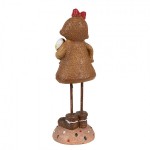 Decoratiune de Craciun "Joyful Mrs. Gingerbread" 7x7x18 cm, Clayre&Eef