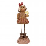 Decoratiune de Craciun "Joyful Mrs. Gingerbread" 7x7x18 cm, Clayre&Eef