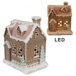 Decoratiune cu LED "Gingerbread House" 13x10x16 cm, Clayre&Eef