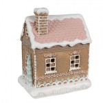 Decoratiune cu LED "Gingerbread House" 13x10x16 cm, Clayre&Eef