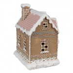 Decoratiune cu LED "Gingerbread House" 13x10x16 cm, Clayre&Eef