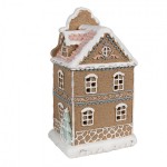 Decoratiune cu LED "Gingerbread House" 12x9x20 cm, Clayre&Eef