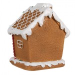 Casuta decorativa cu LED Craciun "Gingerbread House" 11x9x13 cm, Clayre&Eef