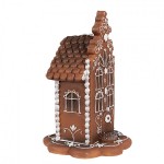 Casuta decorativa cu LED Craciun "Gingerbread House" 13x13x20 cm, Clayre&Eef