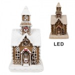 Decoratiune cu LED "Gingerbread House" 13x11x25 cm, Clayre&Eef